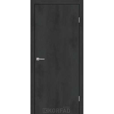 Міжкімнатні двері Корфад Експрес Corner Бетон Графіт чорна кромка Зображення