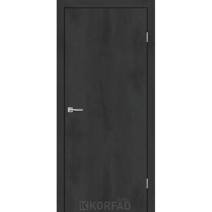 Міжкімнатні двері Корфад Експрес Corner Бетон Графіт чорна кромка Зображення