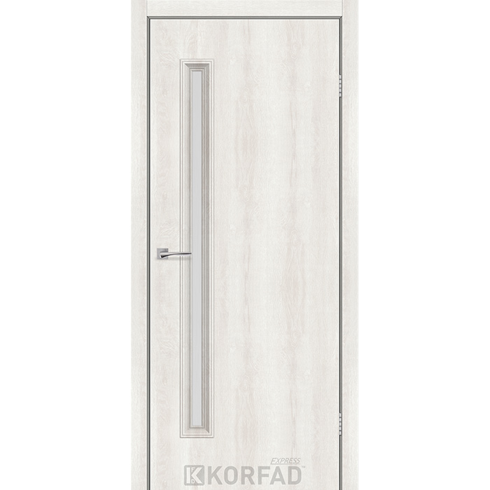 Міжкімнатні двері Корфад Експрес Corner Glass-01 Ясен Шовковий Зображення