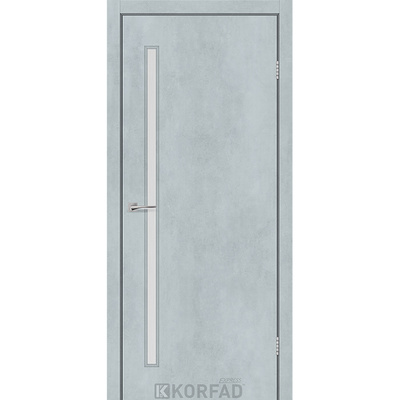 Межкомнатные двери Корфад Экспресс Corner Glass-03 Цемент Светлый Изображение