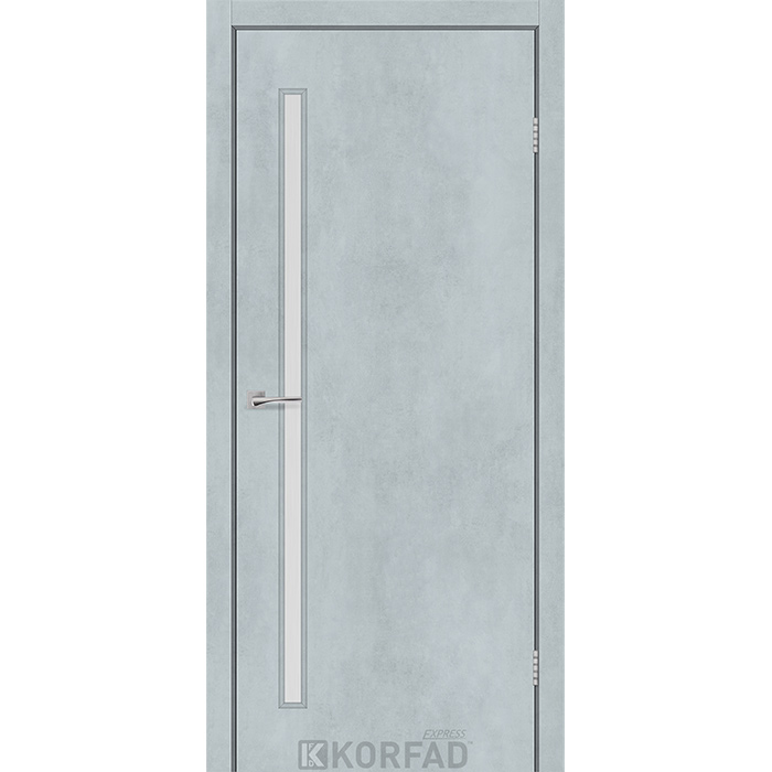 Міжкімнатні двері Корфад Експрес Corner Glass-03 Цемент Світлий Зображення