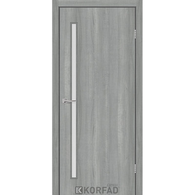 Межкомнатные двери Корфад Экспресс Corner Glass-03 Ясень Стальной Изображение