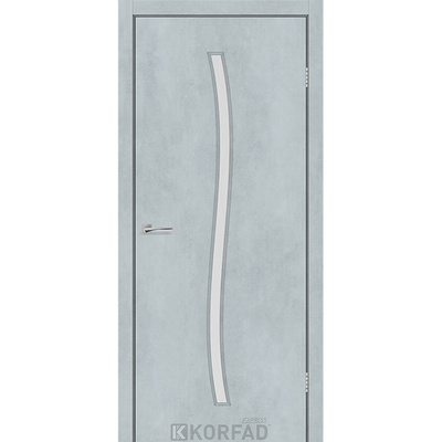 Межкомнатные двери Корфад Экспресс Corner Glass-04 Цемент Светлый Изображение