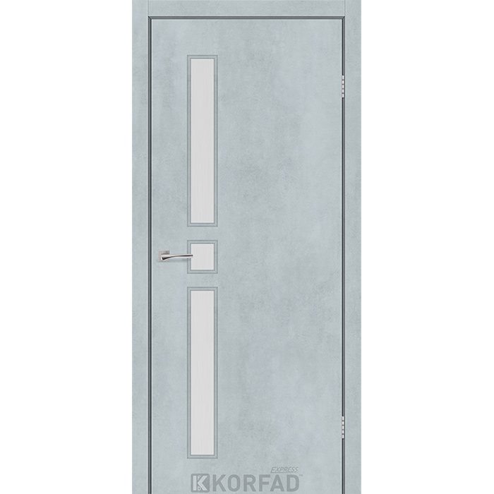 Міжкімнатні двері Корфад Експрес Corner Glass-05 Цемент Світлий Зображення