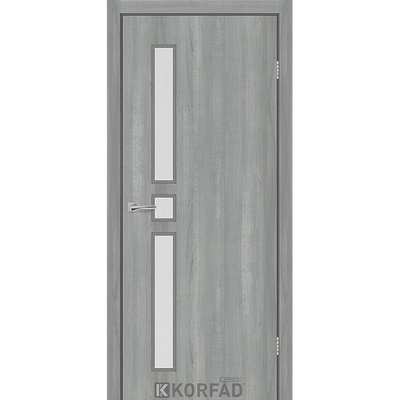 Межкомнатные двери Корфад Экспресс Corner Glass-05 Ясень Стальной Изображение
