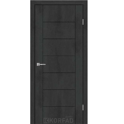Межкомнатные двери Корфад Экспресс Vidora Бетон Графит черная кромка Изображение