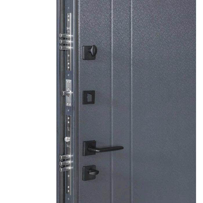 Входные двери Булат Термо Хаус 710/265 Темный антрацит/Уличная антрацит серый Изображение